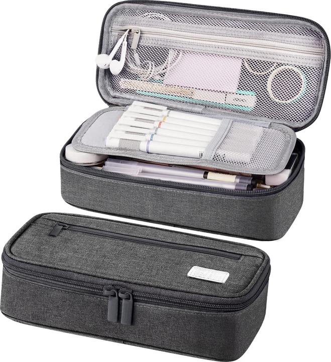 Only-Bags.Store Federmäppchen mit 5 Fächern, grosse Federmäppchen Tasche Halter Schreibwaren Zippered Desk Organizer