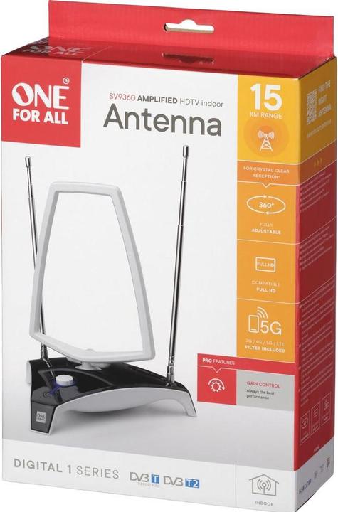 Image du produit One for All Antenne DVB-T2 Indoor Performance 5G (Antenne d'intérieur, DVB-T / -T2)
