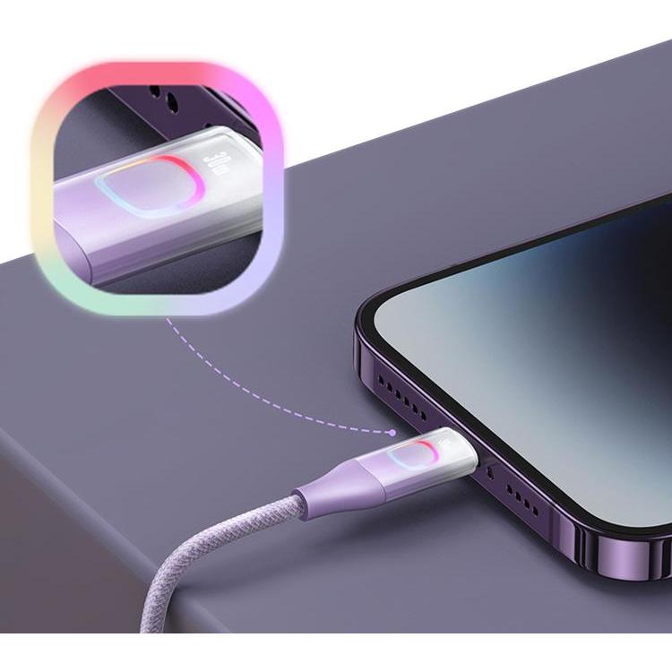 Thumbnail - EKO 30W Typ-C auf Lightning Ladekabel 1.2m Display XM mit LED-Hintergrundbeleuchtung (1.20 m, USB 3.0), USB Kabel