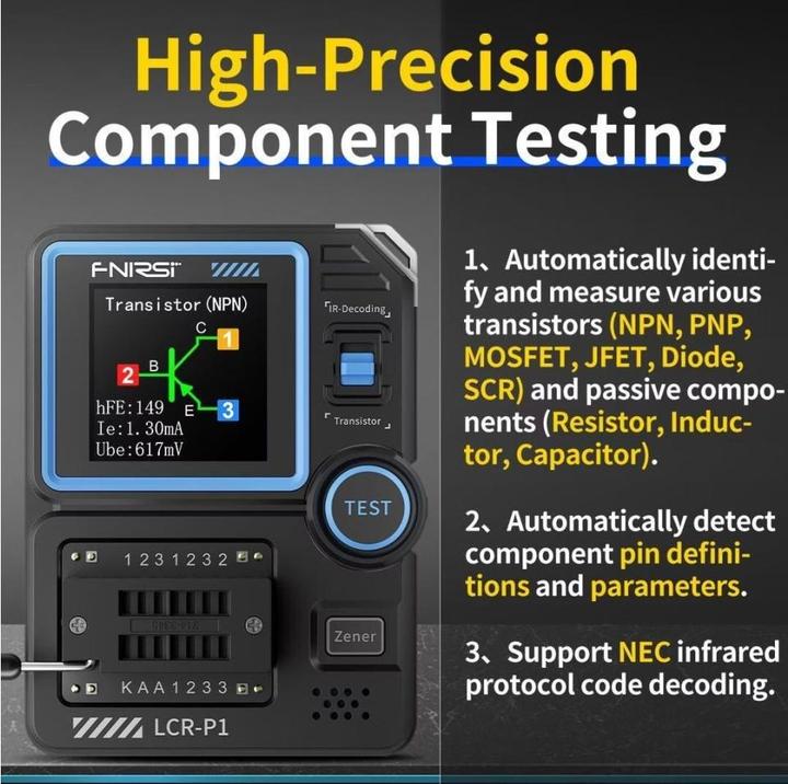 Actual product image Fnirsi LCR-P1 (Handheld multimeter)