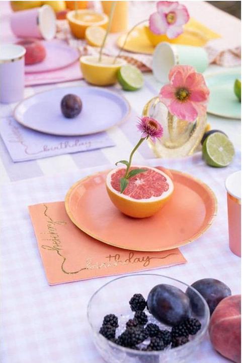 Actual product image Partydeco Farbige Teller (6St.) (6x)