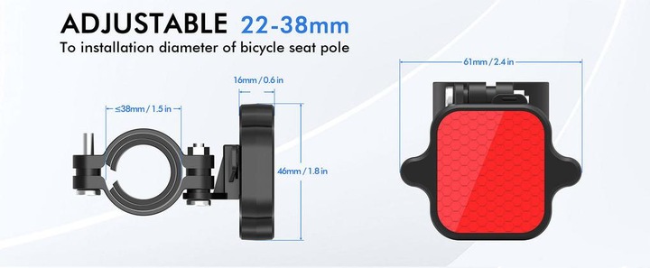 Produktbild Mili LiTag Fahrrad Rücklicht mit Tag
