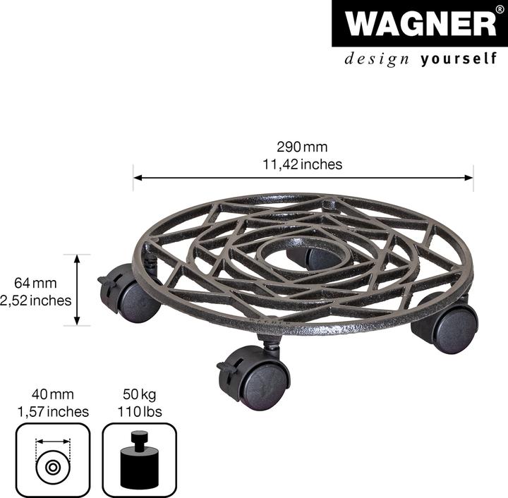 Image du produit Wagner System Rouleau à plantes Wagner Antique Ø 29 cm TK 50 kg