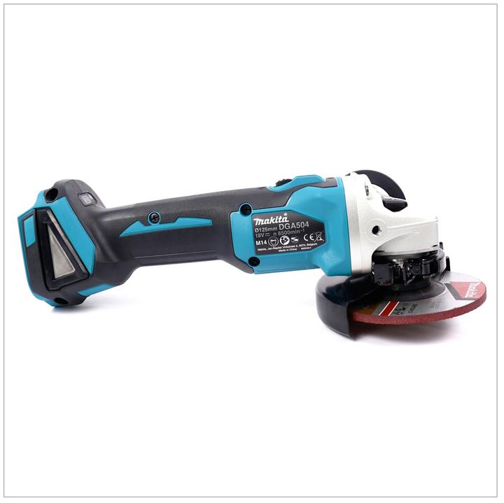 Productafbeelding Makita DGA 504 M1 accu haakse slijper 18V 125mm Brushless + 1x accu 4.0Ah - zonder lader (125 mm)