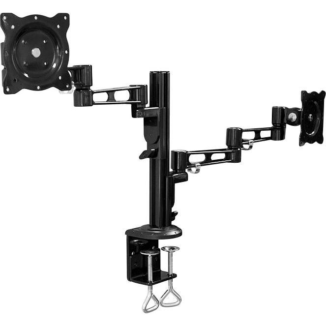 LogiLink 2-fach Monitorhalterung (Tisch, 26"), Monitor Halterung, Schwarz