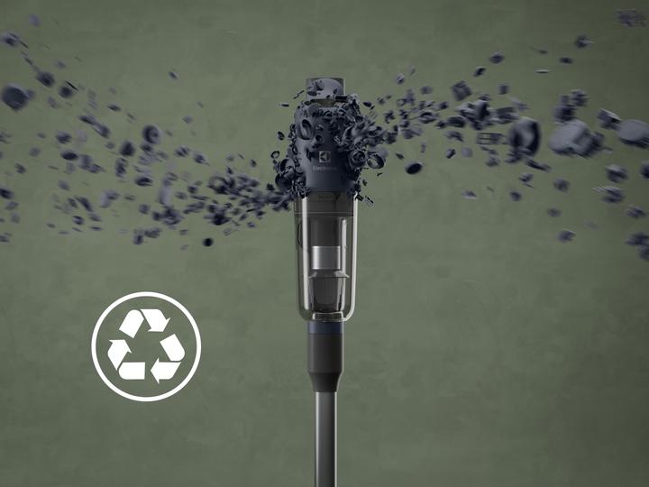 Productafbeelding Electrolux EP71UB14DB Steelstofzuiger/Elektrische Bezem Accu Droogzakloos 0,3 l 57 W Blauw 4 Ah