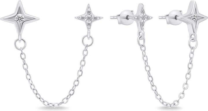 Immagine prodotto Brilio Argento - Eleganti orecchini in argento con catena EA717W