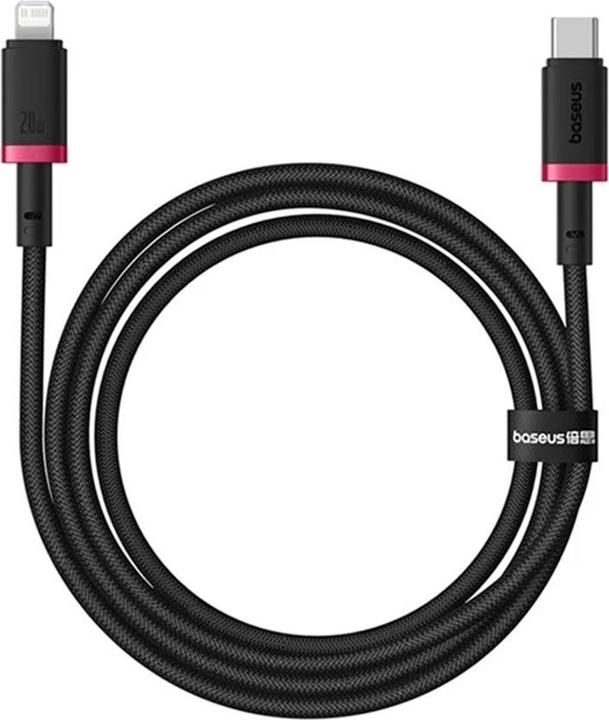 Image du produit Baseus Câble de recharge rapide Dura Type-C pour iP 20 W 1 m Noir Rouge (1 m, USB 4.0, 20 W)