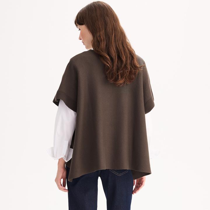 Produktbild Anne Weyburn Poncho mit rundem Ausschnitt (42)