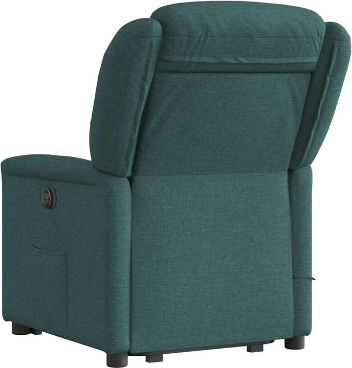 Immagine prodotto VidaXL Poltrona massaggiante con ausilio stand-up in tessuto verde scuro