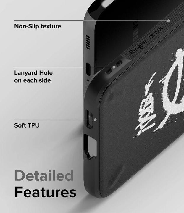 Produktbild Ringke Onyx Design Durable TPU Cover for Samsung Galaxy S22 + (S22 Plus) Black (Graffiti) () (Samsung Galaxy S22+)