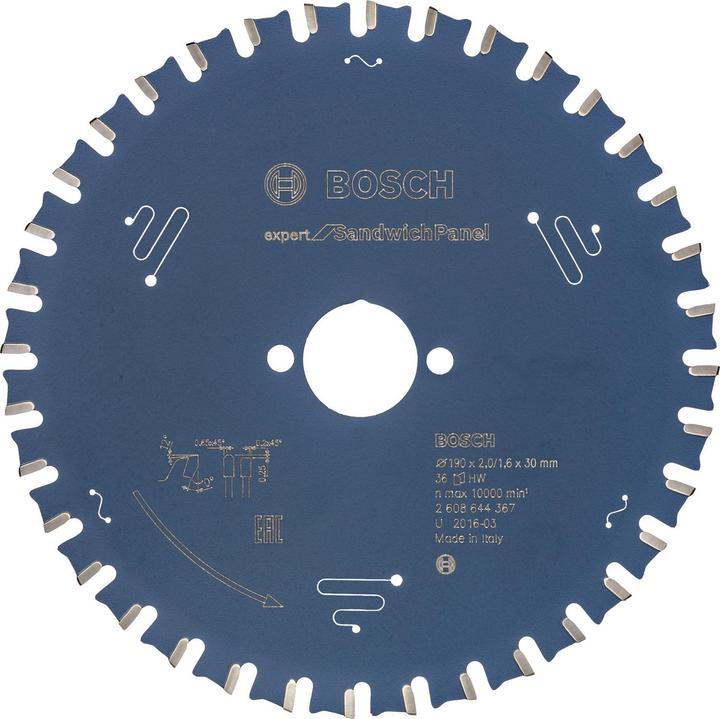 Bosch Professional Zubehör Cirkelzaagblad EX SH H 190x30-.