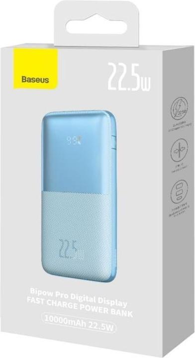 Actual product image Baseus Powerbank Bipow Pro 10000mAh, 2xUSB, USB-C, 22.5W (blue) (10000 mAh, 22 W, 37 Wh)