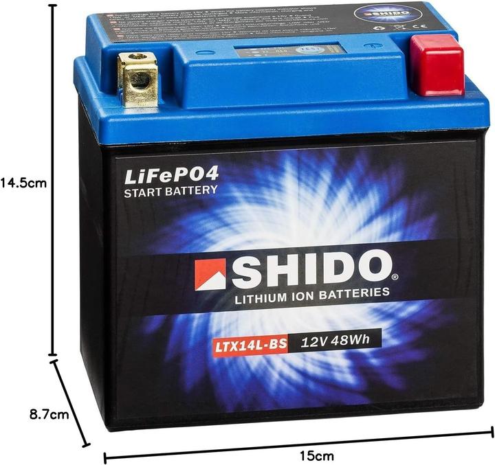 Immagine prodotto Shido Litio LTX14L-BS LION -S- (12 V, 4 Ah, 240 A)