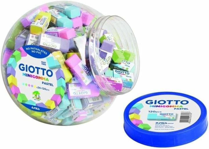 Productafbeelding Giotto Pastelgum Thermoplastisch Elastomeer (TPE) Groen, Geel, Blauw, Roze, Paars 12