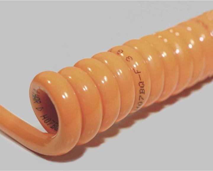 Actual product image BKL Electronic 1506110 Spiral cable H07BQ-F 800mm / 3200mm 3G 2.50mm² Orange 1pc. (3.20 m)