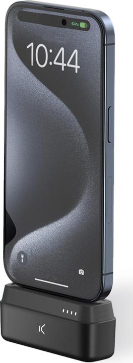 Immagine prodotto KSIX Powerbank tascabile USB-C da 4.800 mAh, supporto incorporato, 10 W, cavo da USB-A a USB-C, cariche (4800 mAh, 10 W, 10 Wh)
