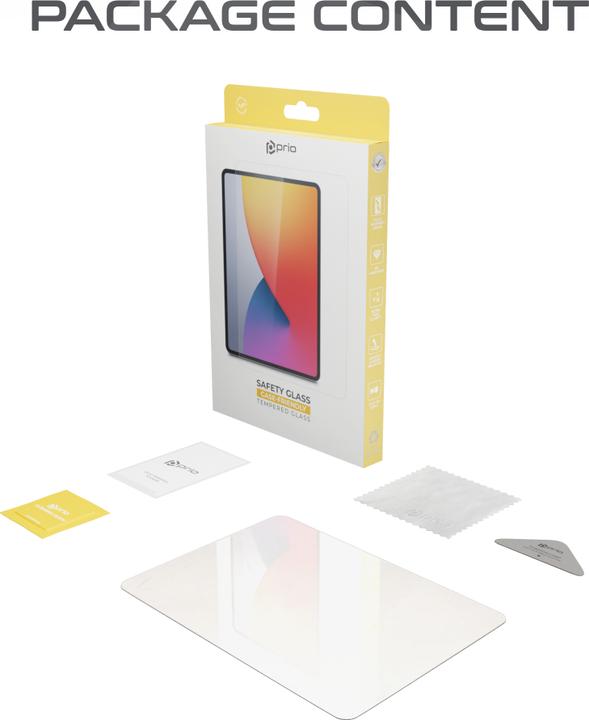 prio Tempered glass screen protector for iPad Air 10.9 (2022/2020) clear (1 pcs., Apple iPad Air 2020, Apple iPad Air 2022)
