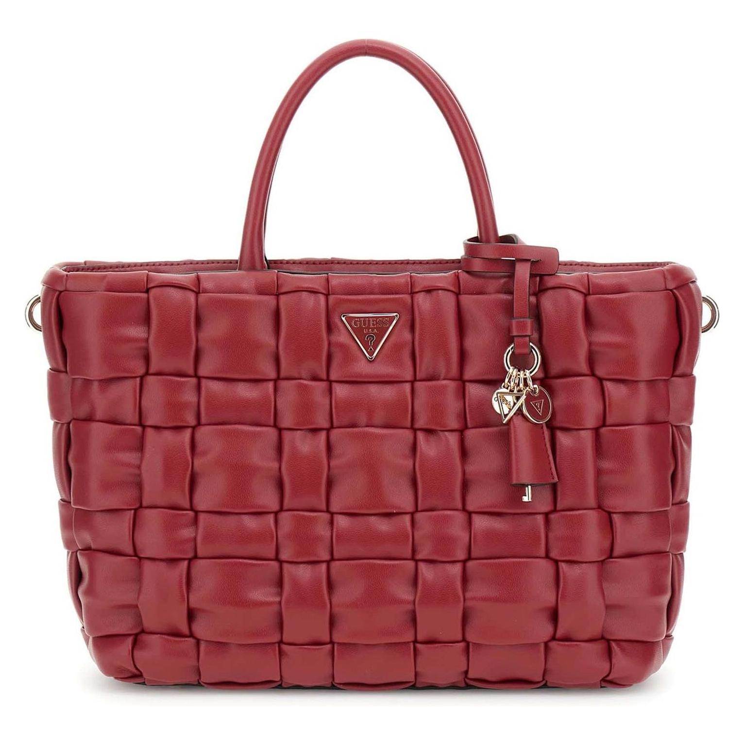 Guess, Damen, Handtasche, Marion Satchel, Rot