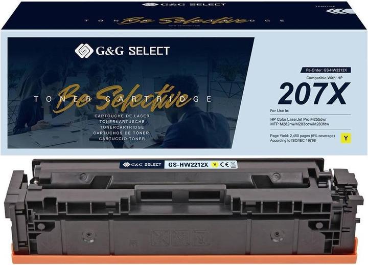 Image du produit G&G Toner de remplacement HP 207X Compatible Jaune W2212X(207X) GS-HW2212X(207X) (Y)