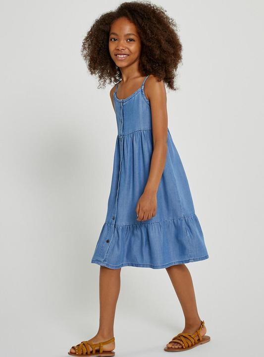 Image du produit La Redoute Collections Robe à bretelles en denim léger (152)
