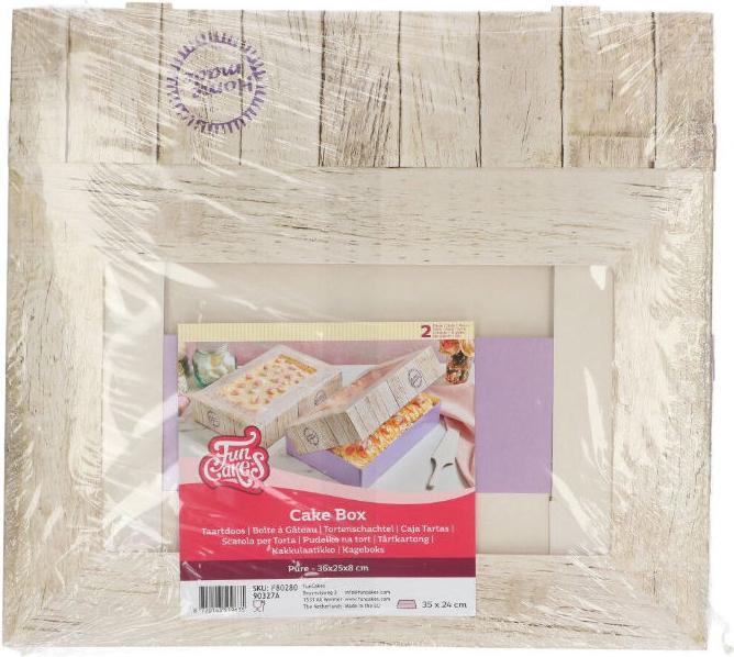 Produktbild FunCakes Kuchenschachteln Pure 36x25x8 (2 Stück)