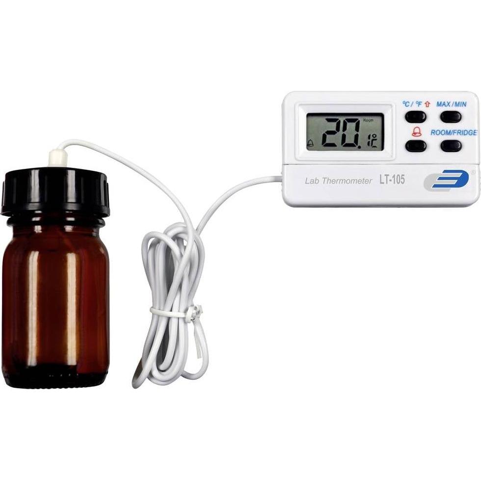TFA 31.1049.02.K Profi-Digitalthermometer LT-105 Laborthermometer Kalibrierzertifikat (Thermometer), Messtechnik, Weiss