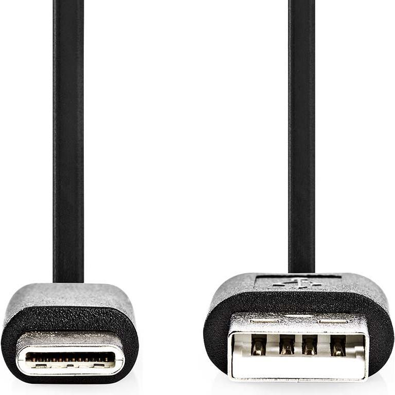 Thumbnail - Nedis USB-Kabel USB 2.0 USB-A Stecker USB-C™ Stecker 15 W 480 Mbps Vernickelt 3.00 m (3 m, USB 2.0), USB Kabel