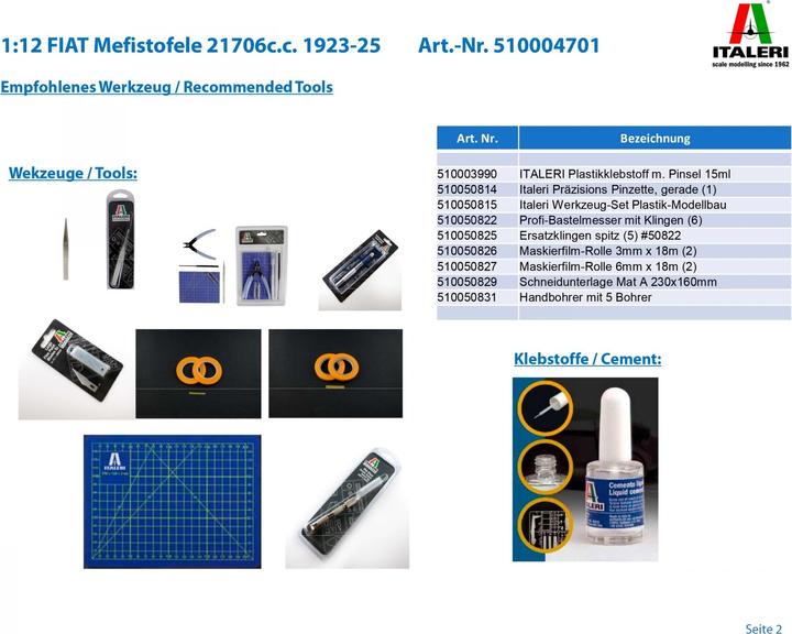 Productafbeelding Italeri Fiat Mefistofele