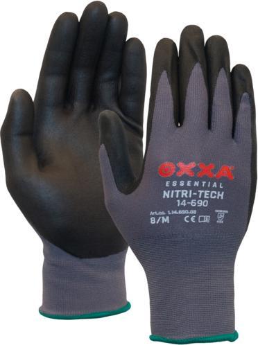Actual product image M-Safe Work Glove Nitri-Tech Foam 9, Grey Black. (9)