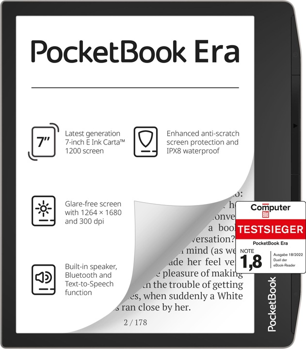 Actual product image PocketBook Era (7", 16 GB, Stardust Silver)