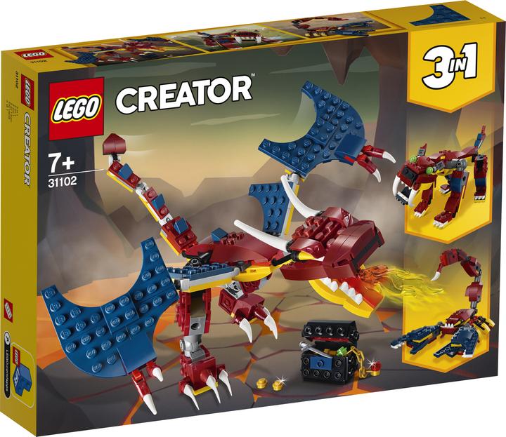 Produktbild LEGO Feuerdrache (31102, LEGO Creator 3-in-1)