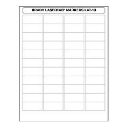 Brady, Etiketten, LAT-13-707-2.5, Polyester, matt, Weiss, 47.63 x 21.16 mm, dauerhaft klebend, US-Letter, 4-bah