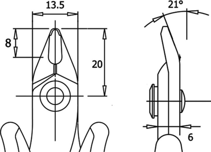 Produktbild Wetec Shear 195 mit Sicherheits-Clip, ESD-Griffe (138 mm)