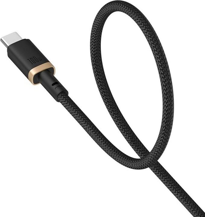 Immagine prodotto Baseus Dura Cavo di ricarica rapida da Tipo C a Tipo C 100 W da 1 m Nero Oro (1 m, USB 3.2 Gen 1, 100 W)