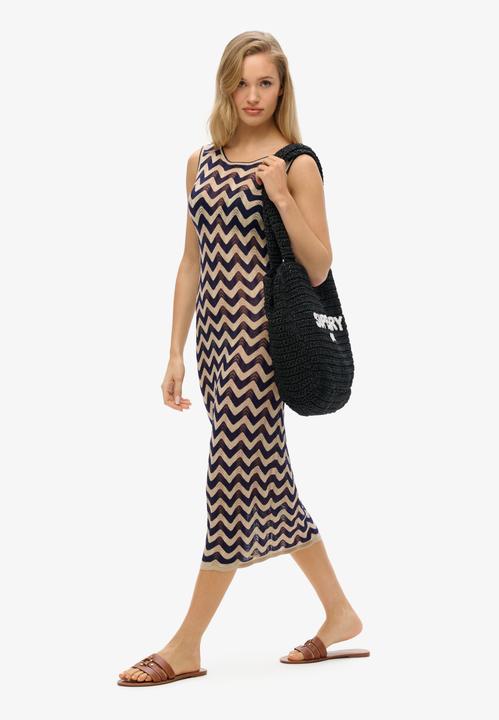 Image du produit Superdry Robe pull mi-longue zigzag femme (XS)