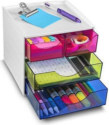 Produktbild Cep Mini-Schubladenbox MyCube Happy, 4 Schbe, bunt