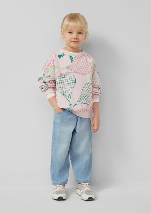 Produktbild s.Oliver Sweatshirt Sweatshirt mit All-over-Print (98)