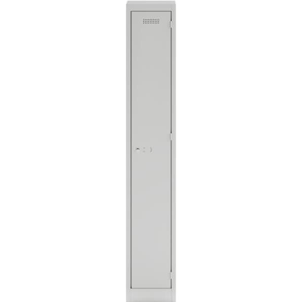 Thumbnail - Bisley, Aktenschrank, Spind lichtgrau PL3050S1645, 1 Schliessfach 30,0 x 50,0 x 180,0 cm