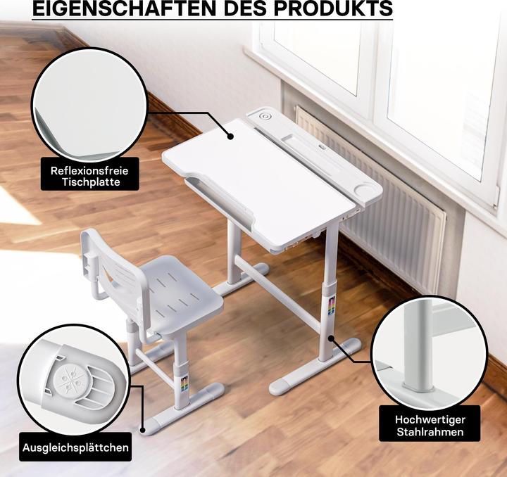Produktbild Toboli Kinderschreibtisch mit Stuhl