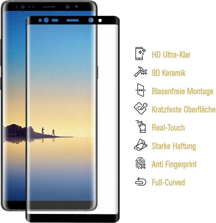 Produktbild Protectorking 2x Ceramic-Glass Full Cover HD Klar (2 Stück, Samsung Galaxy Note 9)
