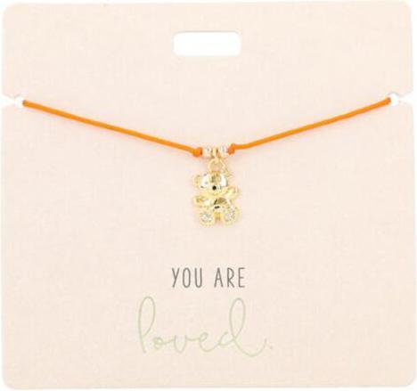 Actual product image Magni Depesche 11837-003 11837-003 bracelet in orange You Are lovedwith golden charm and decorative (Polyester)