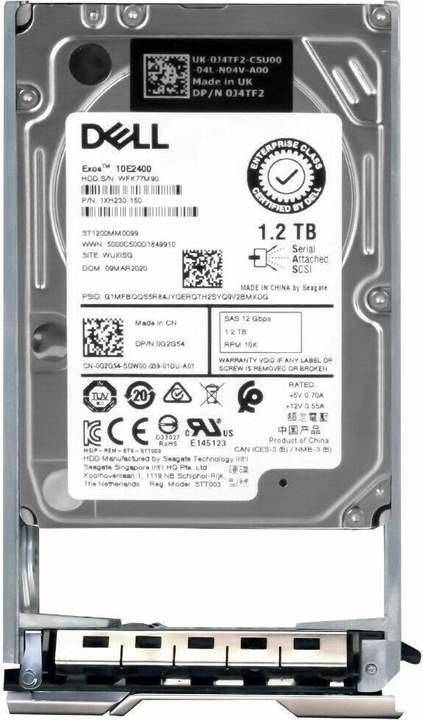 Produktbild Dell 1.2TB HDD SAS12 10K RPM 512b (1.20 TB, 2.5")