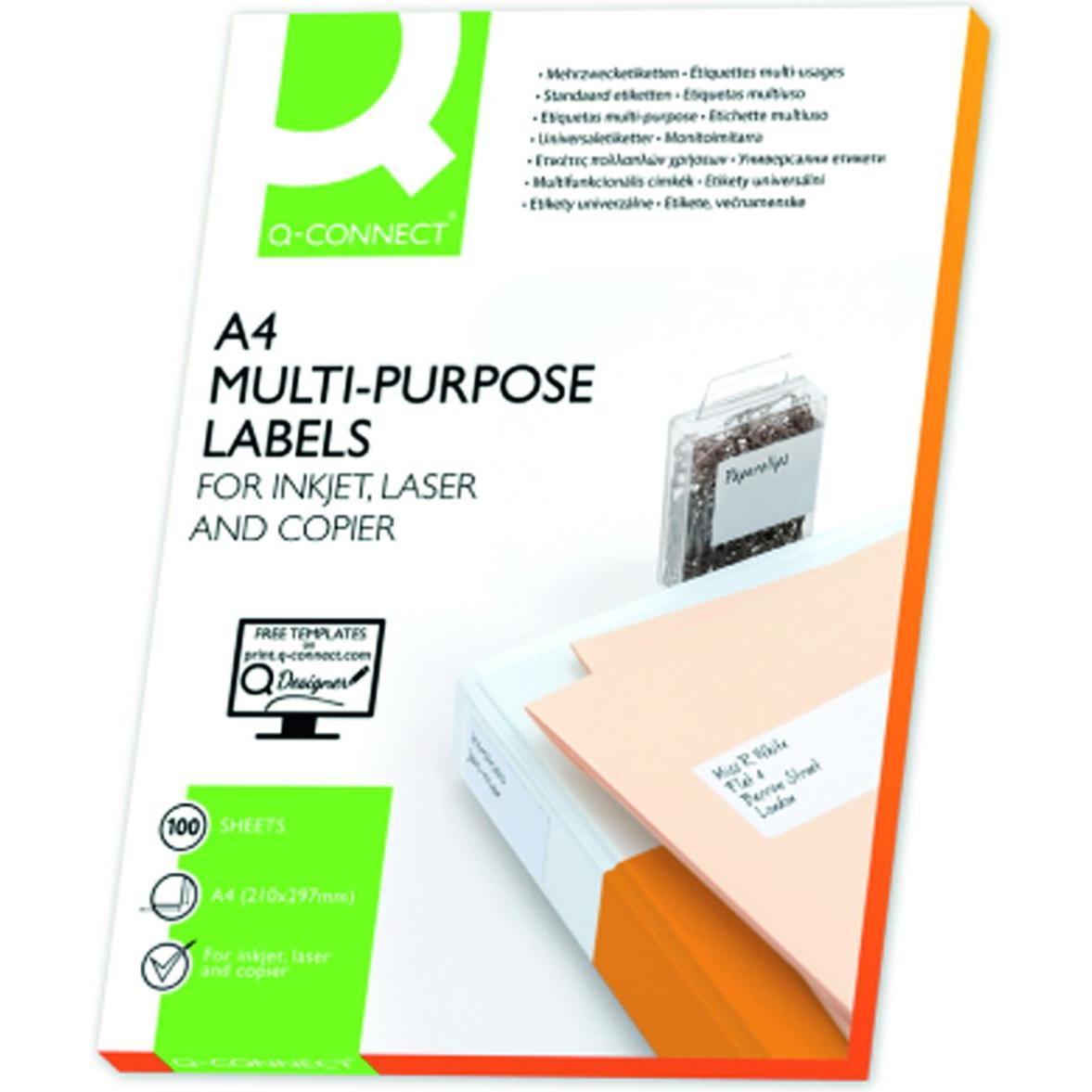 Q-Connect Weiss Etiketten, Etiketten