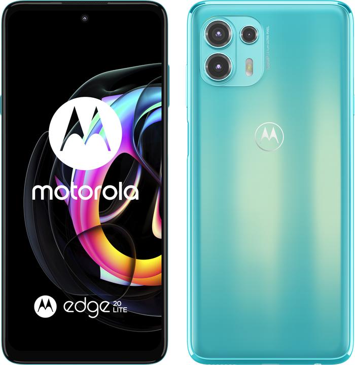 Actual product image Motorola Edge 20 Lite (128 GB, Laguna Green, 6.67", Hybrid Dual SIM, 5G)