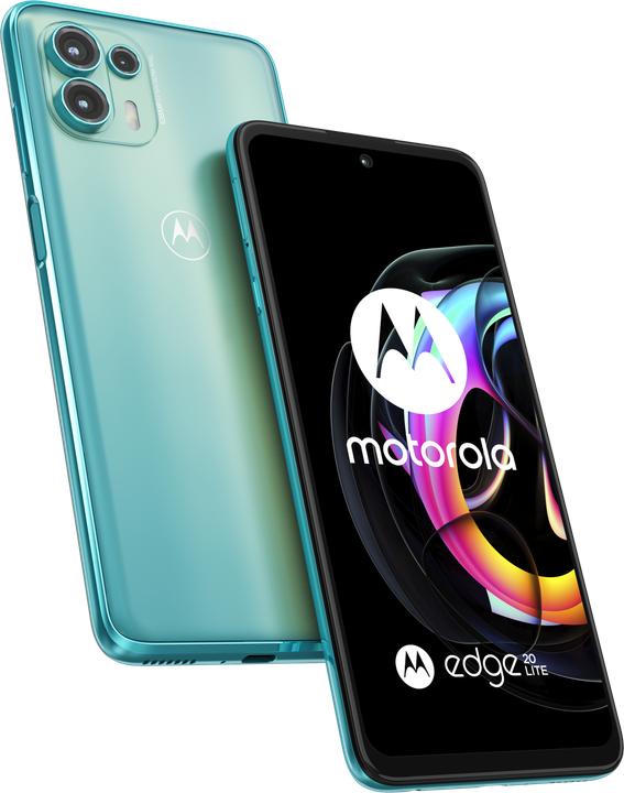 Actual product image Motorola Edge 20 Lite (128 GB, Laguna Green, 6.67", Hybrid Dual SIM, 5G)