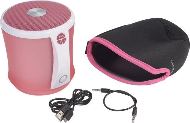 Produktbild Terratec Concert BT NEO pink Bluetooth 2.1 f. kabellose Wiedergabe Aux Freisprechfunktion Micro SD Einschu... (5 h, Batteriebetrieb, Stromversorgung über USB, Akkubetrieb)