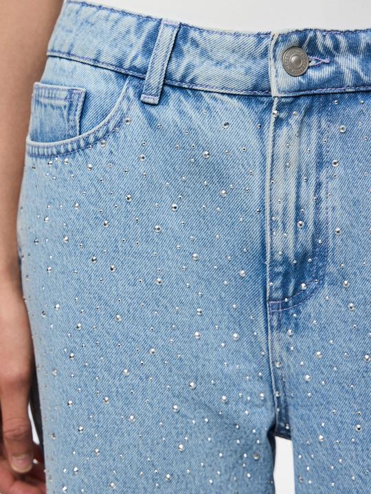 Actual product image Pieces PCNOEL MW STRASS LONG Jeansshorts (L)