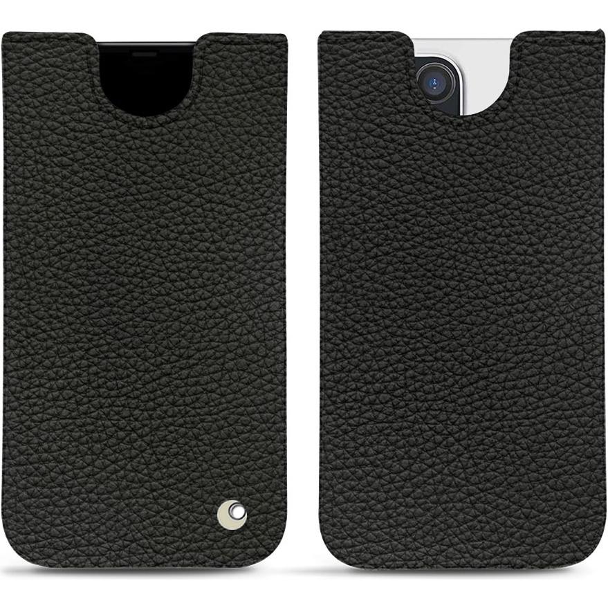Noreve Lederschutzhülle (Apple iPhone 12 Pro Max), Smartphone Hülle, Schwarz