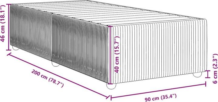 Actual product image vidaXL Bettgestell (100 x 200 cm)